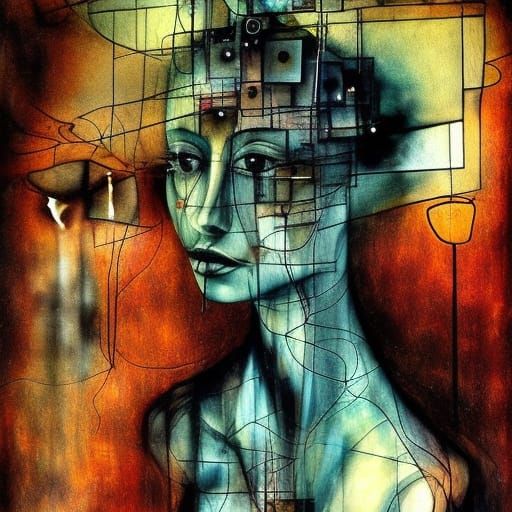 Surreal Claymation Portrait with Bioluminescence