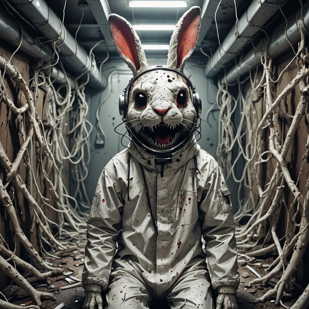 Claustrophobic Horror: Rabbit in Confined Space