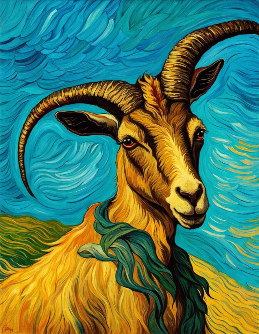 Vincent Van Goat - AI Generated Artwork - NightCafe Creator