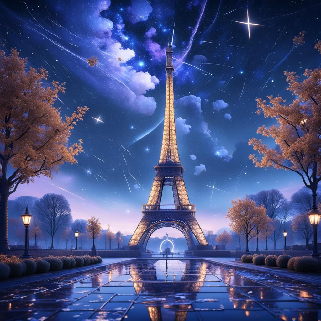 Eifel Tower at Night Time
