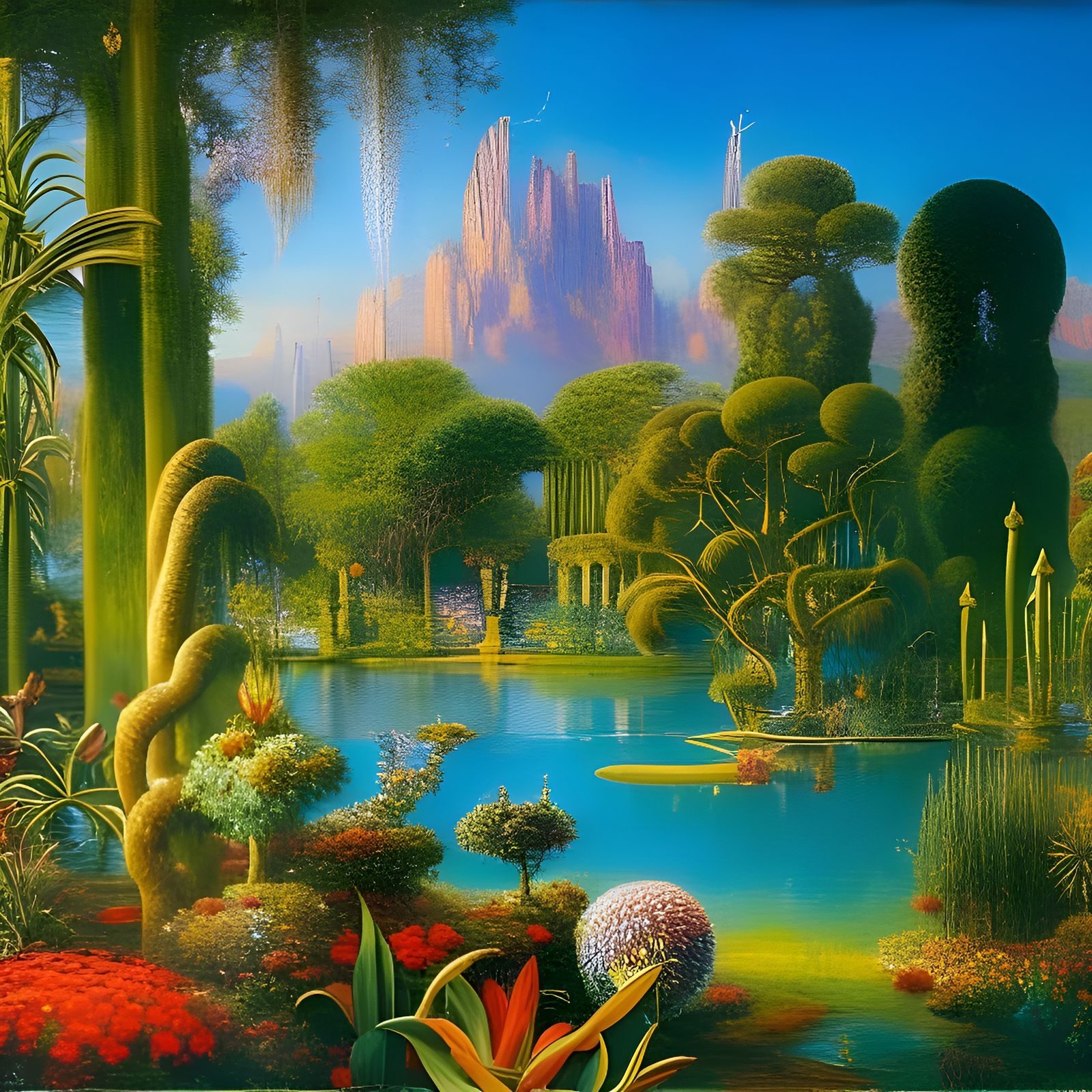 Water Garden - AI Generated Artwork - NightCafe Creator