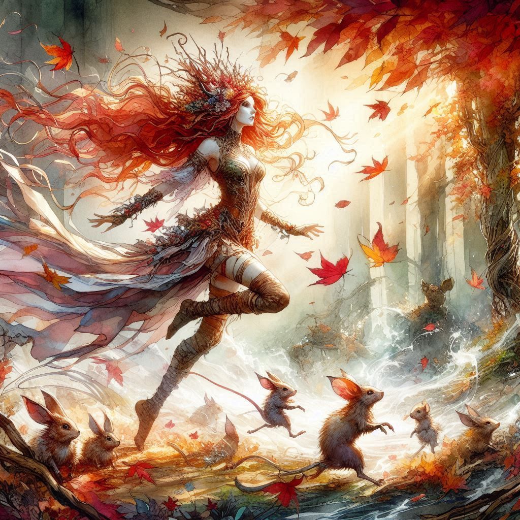 a dryad in autumn 3