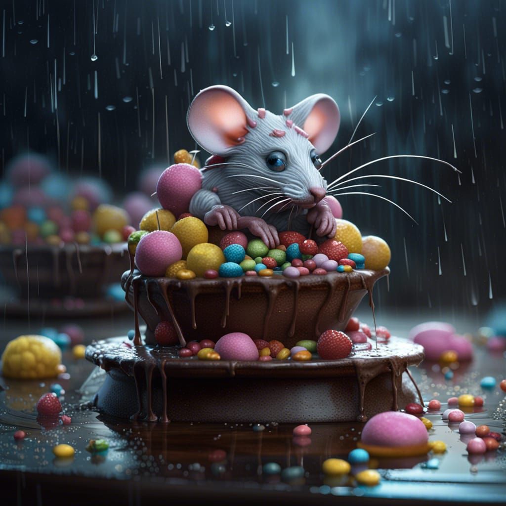 Sugar Mouse Realises You Are Watching AI Generated Artwork NightCafe Creator