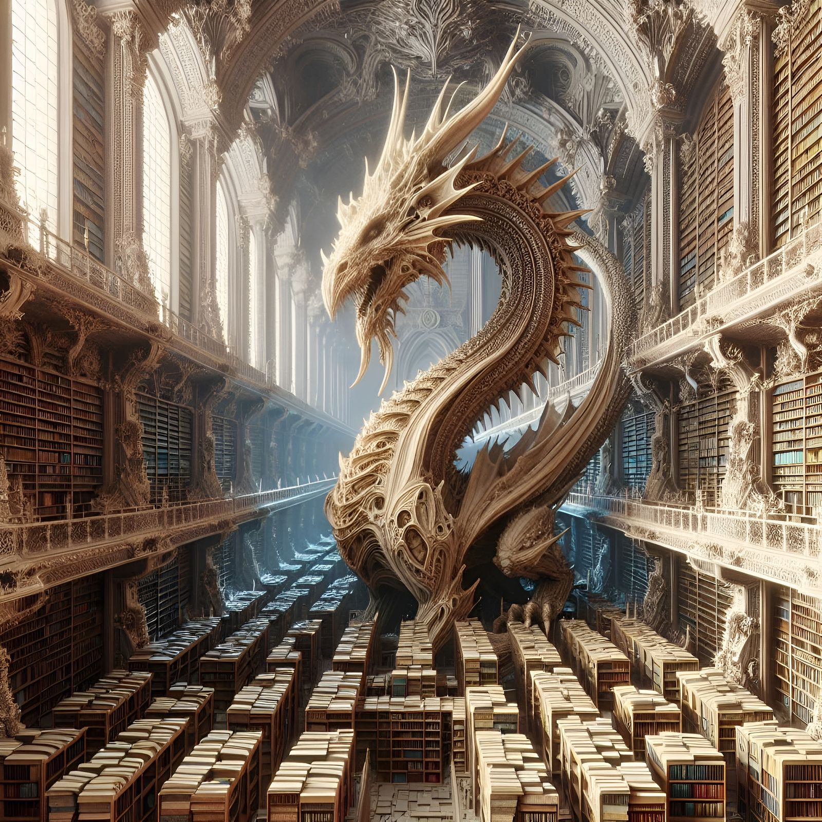 Library ; Hoard - AI Generated Artwork - NightCafe Creator