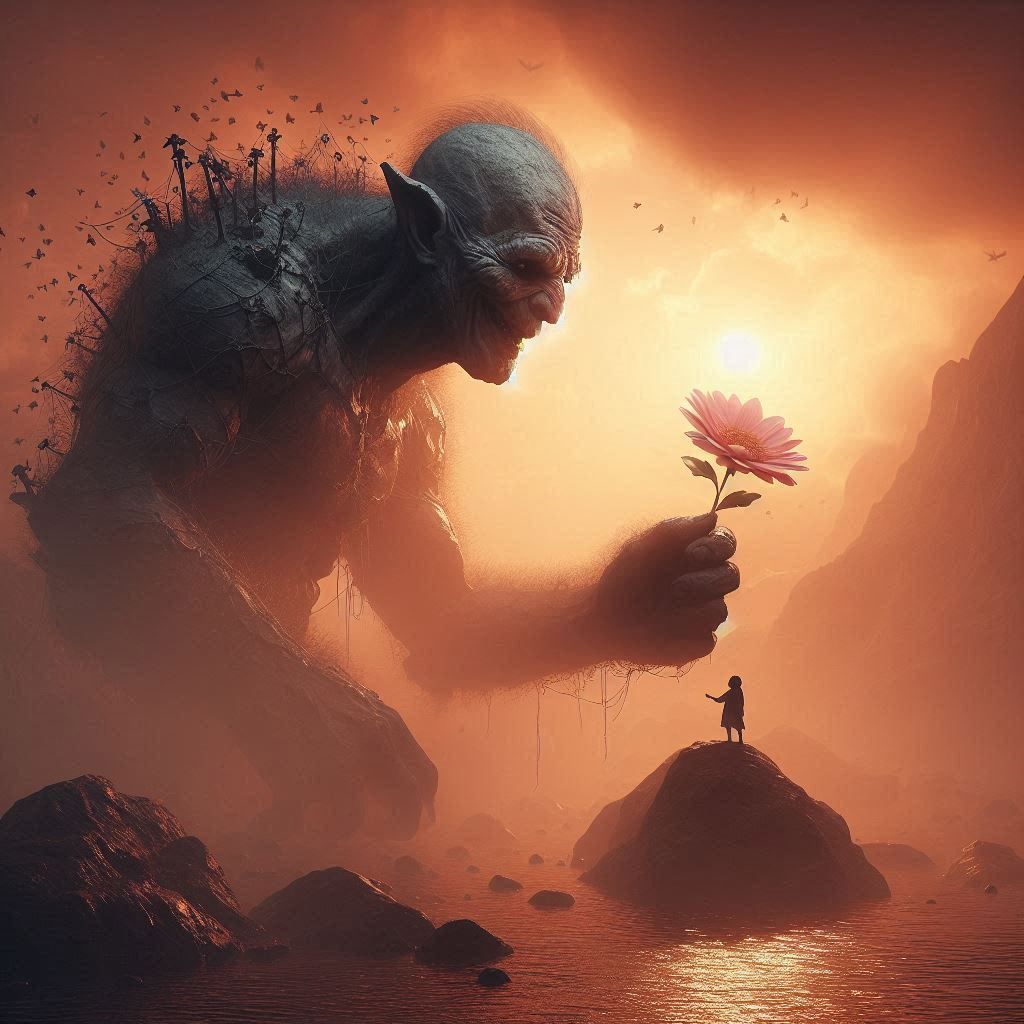 Cyborg Troll & The Flower