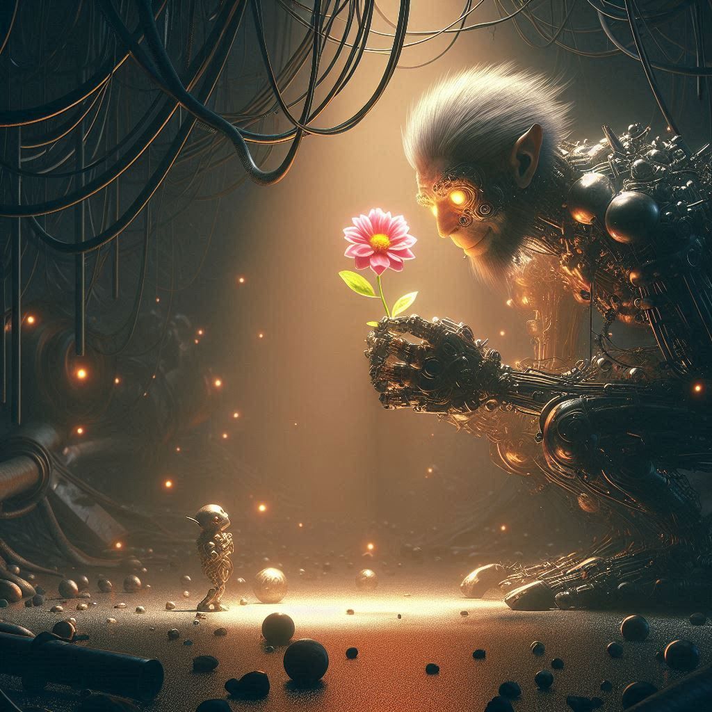 Cyborg Troll & The Flower