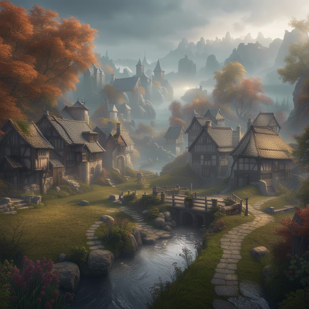 Countryside village, foggy, misty, mystical, magical   by @timmartinAL