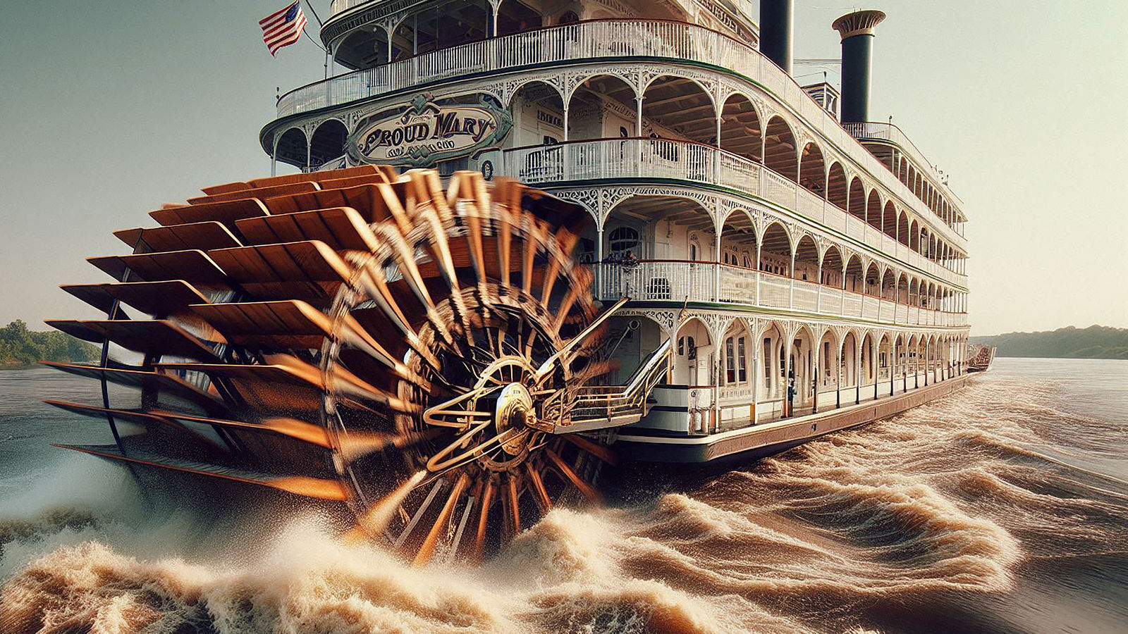 Proud Mary Waterwheel Rollin' on the River