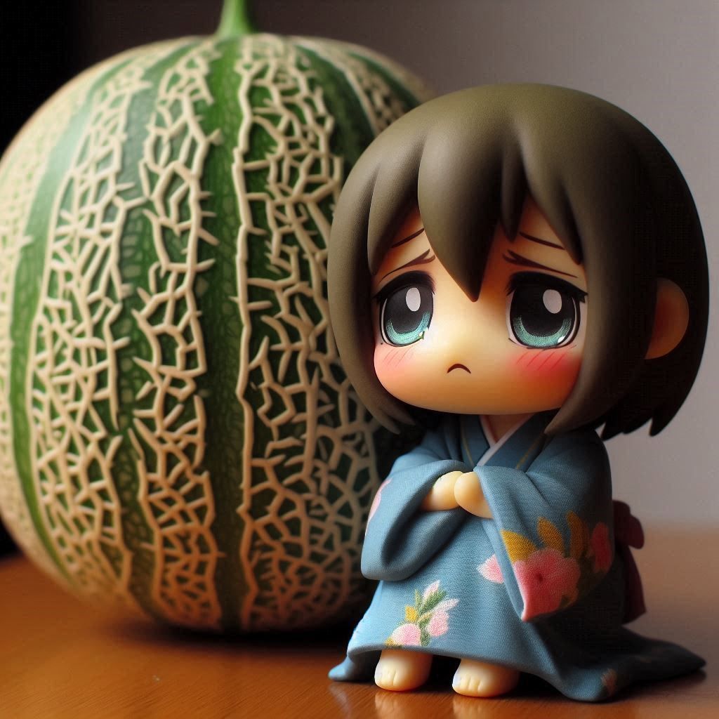 Melon and Chole, melancholy by DALL-E 3 (04)