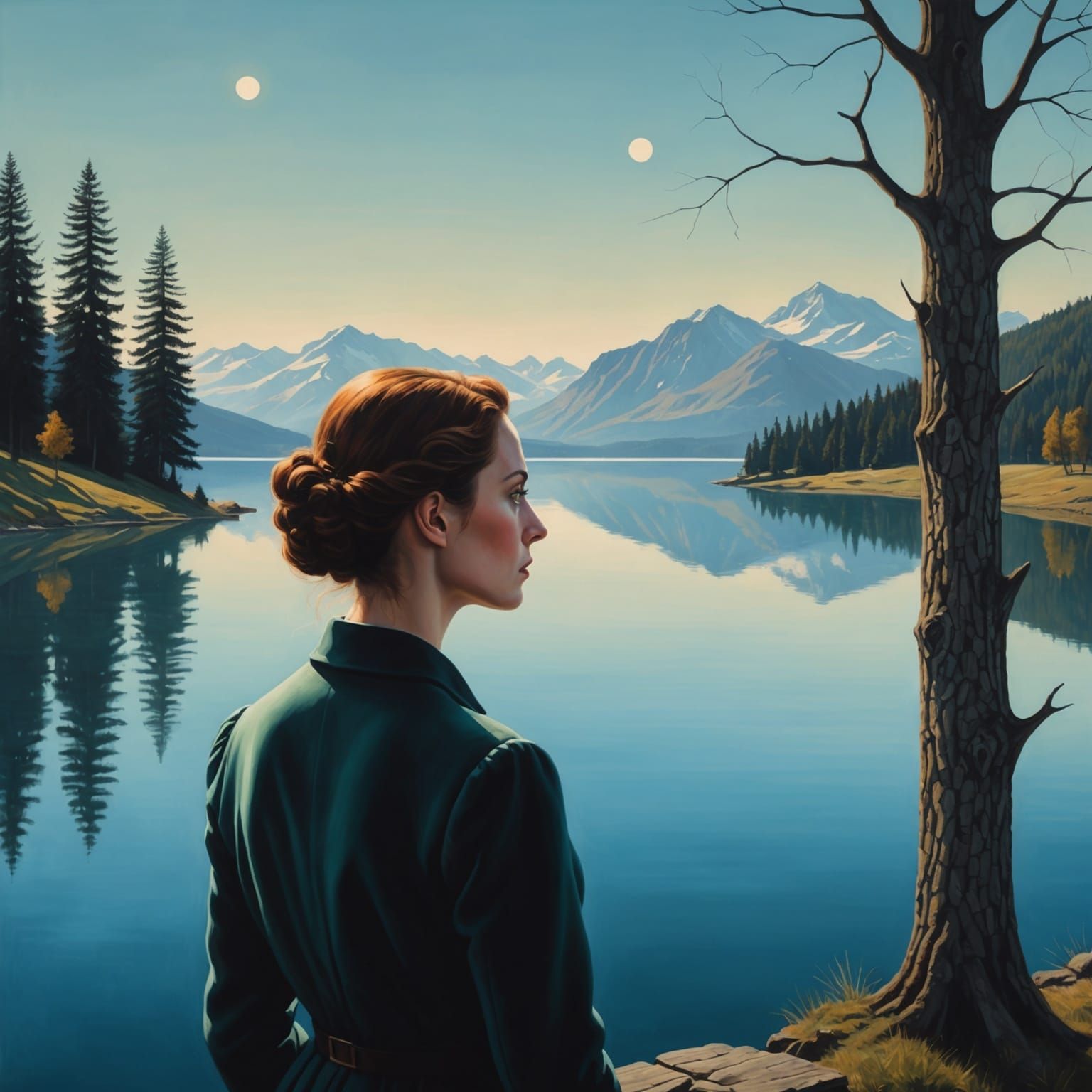 The mystery of the lake! AI Generated Artwork NightCafe Creator