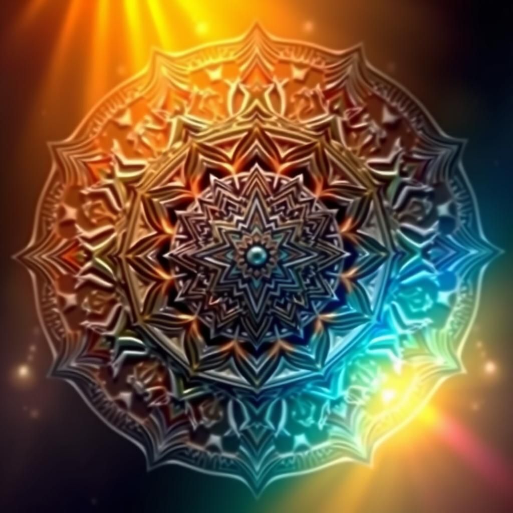 (Intricate illustrations featuring symbols like mandalas, sh...