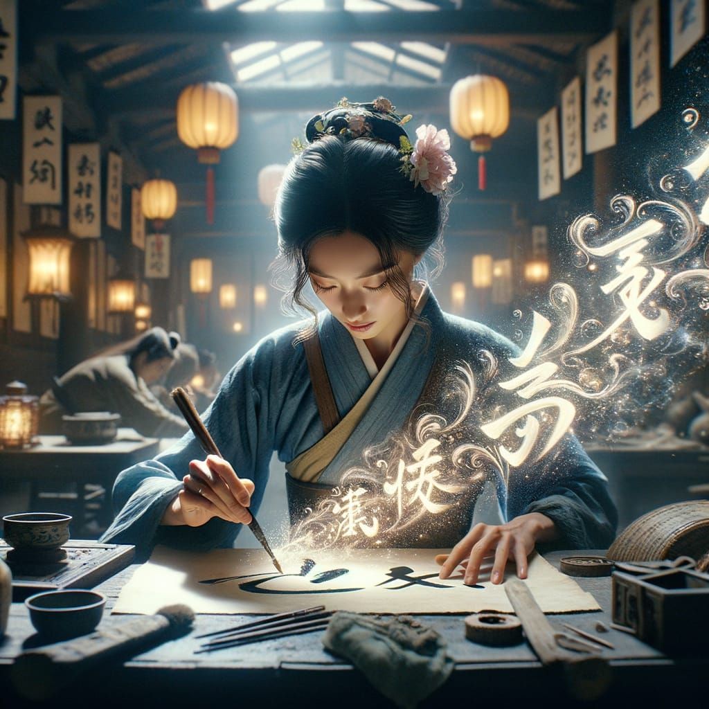  Magical Calligraphy  by @Wasgij