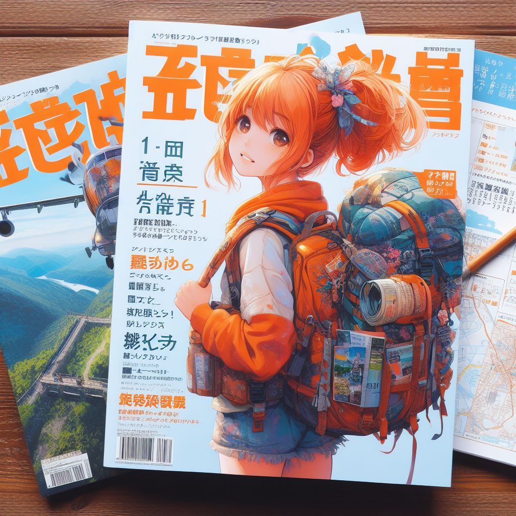Japanese Anime Hiking Magazine Model