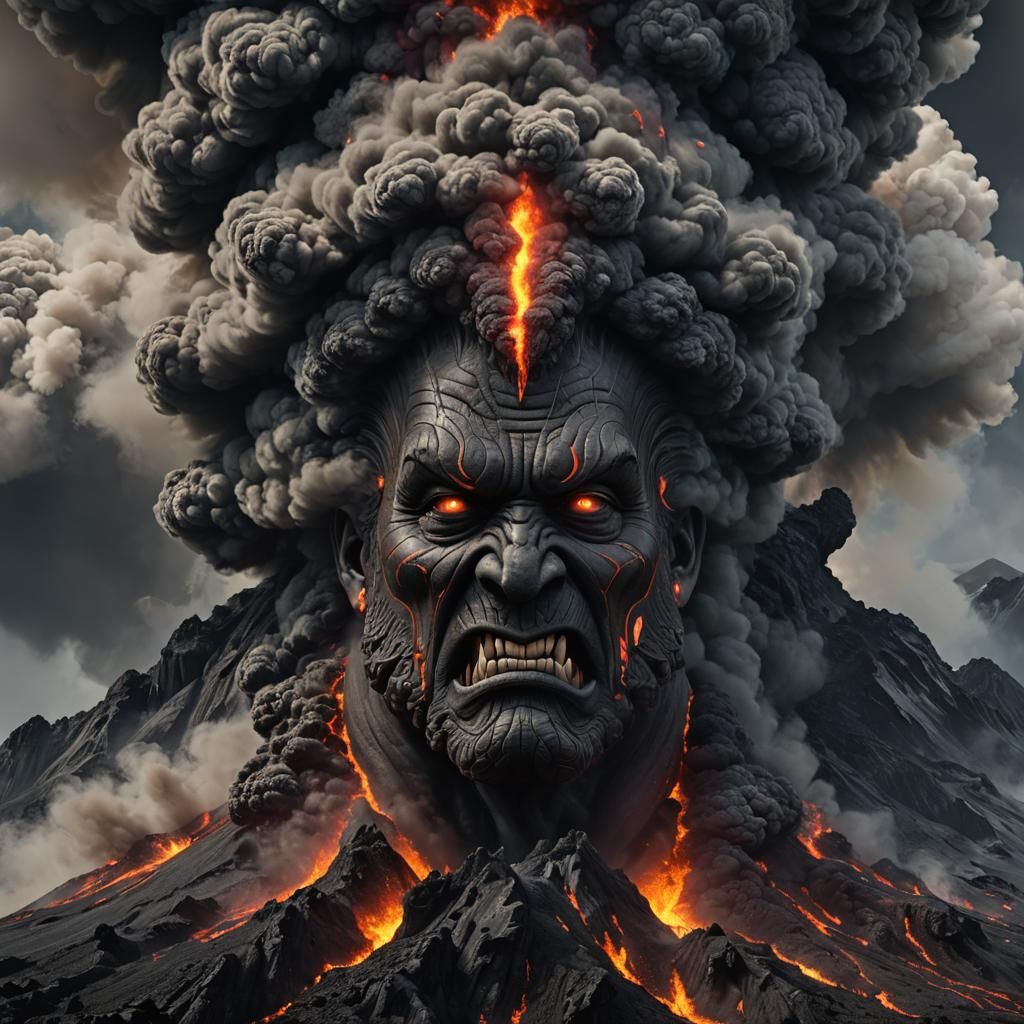 Volcano God  by @BunnyFooFoo