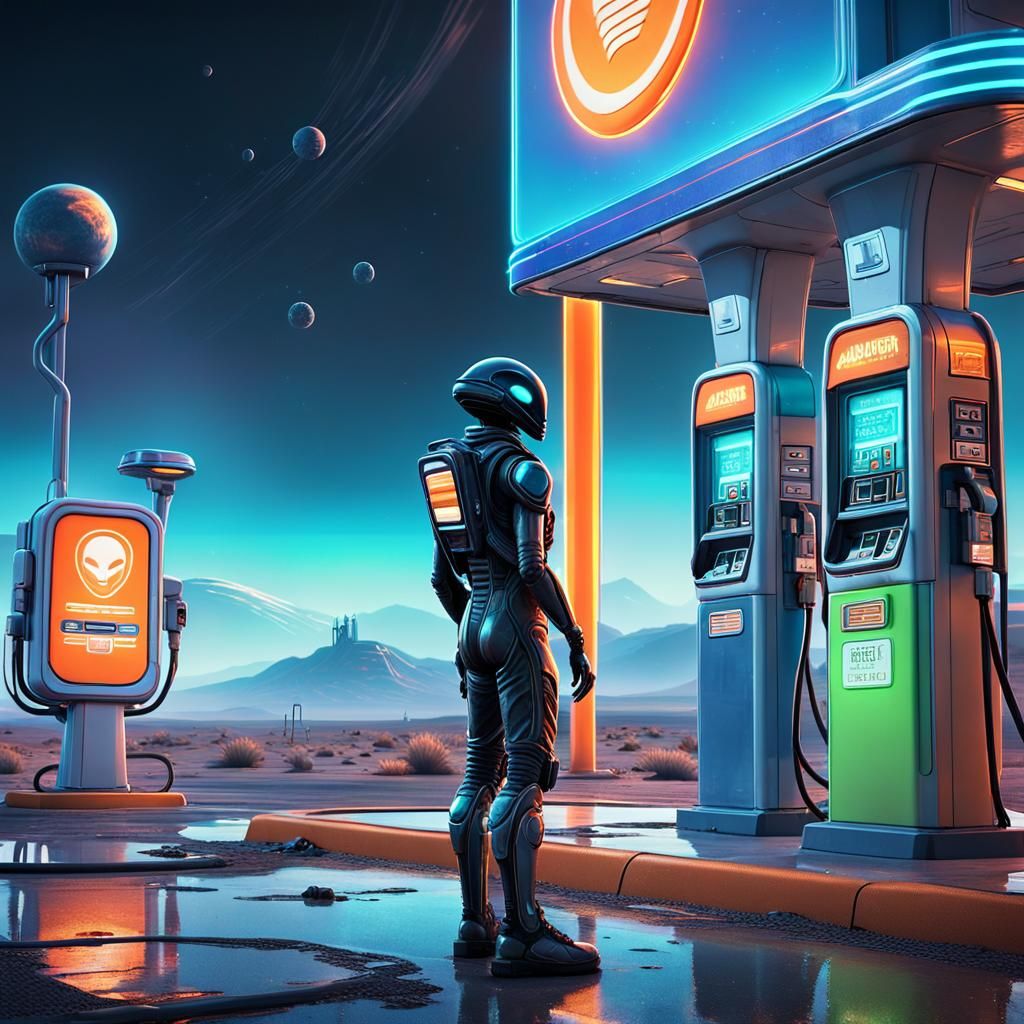 Alien gasstation 3D Game Cinematic Feel, Epic 3D Videogame G...