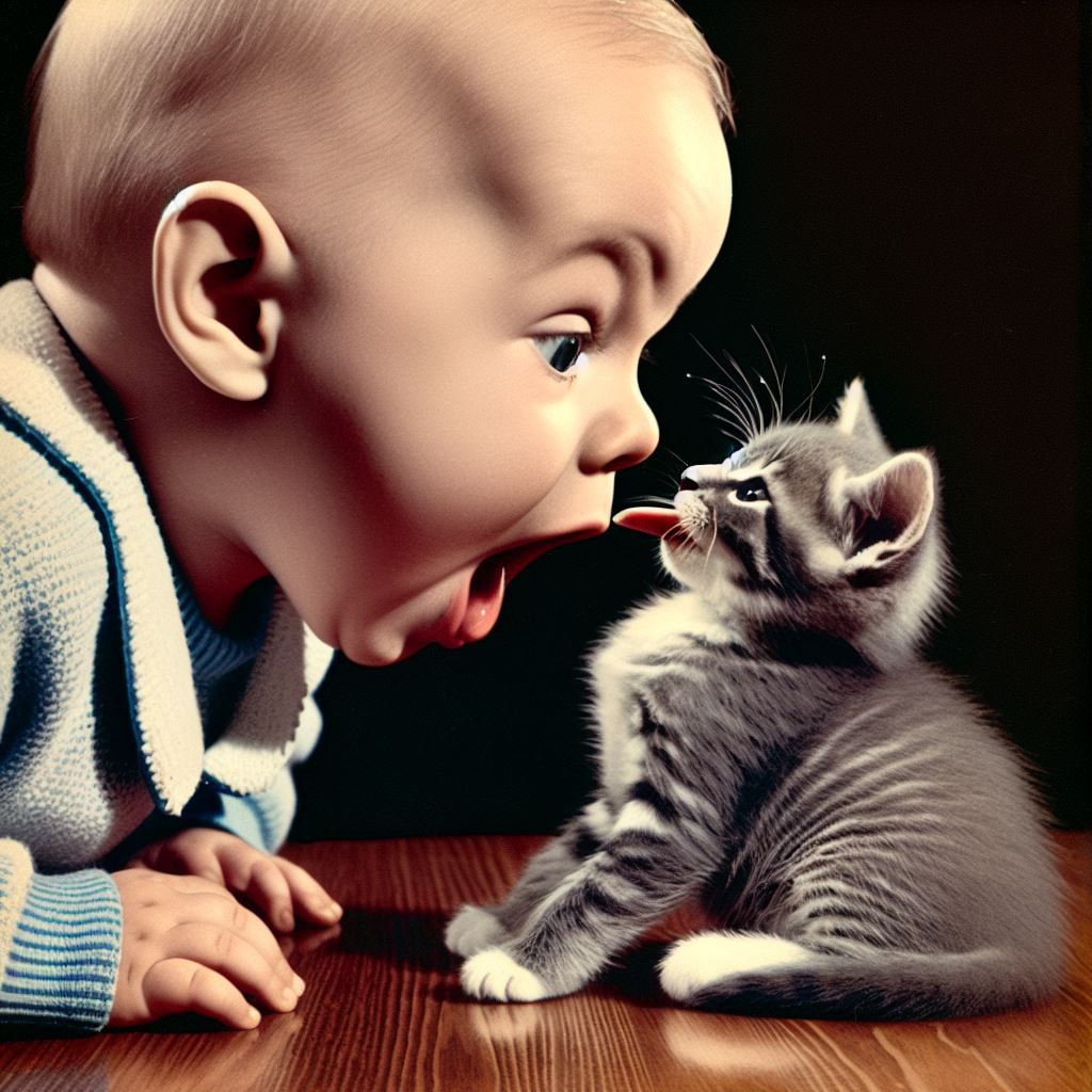 Mad Baby with Sassy Kitten