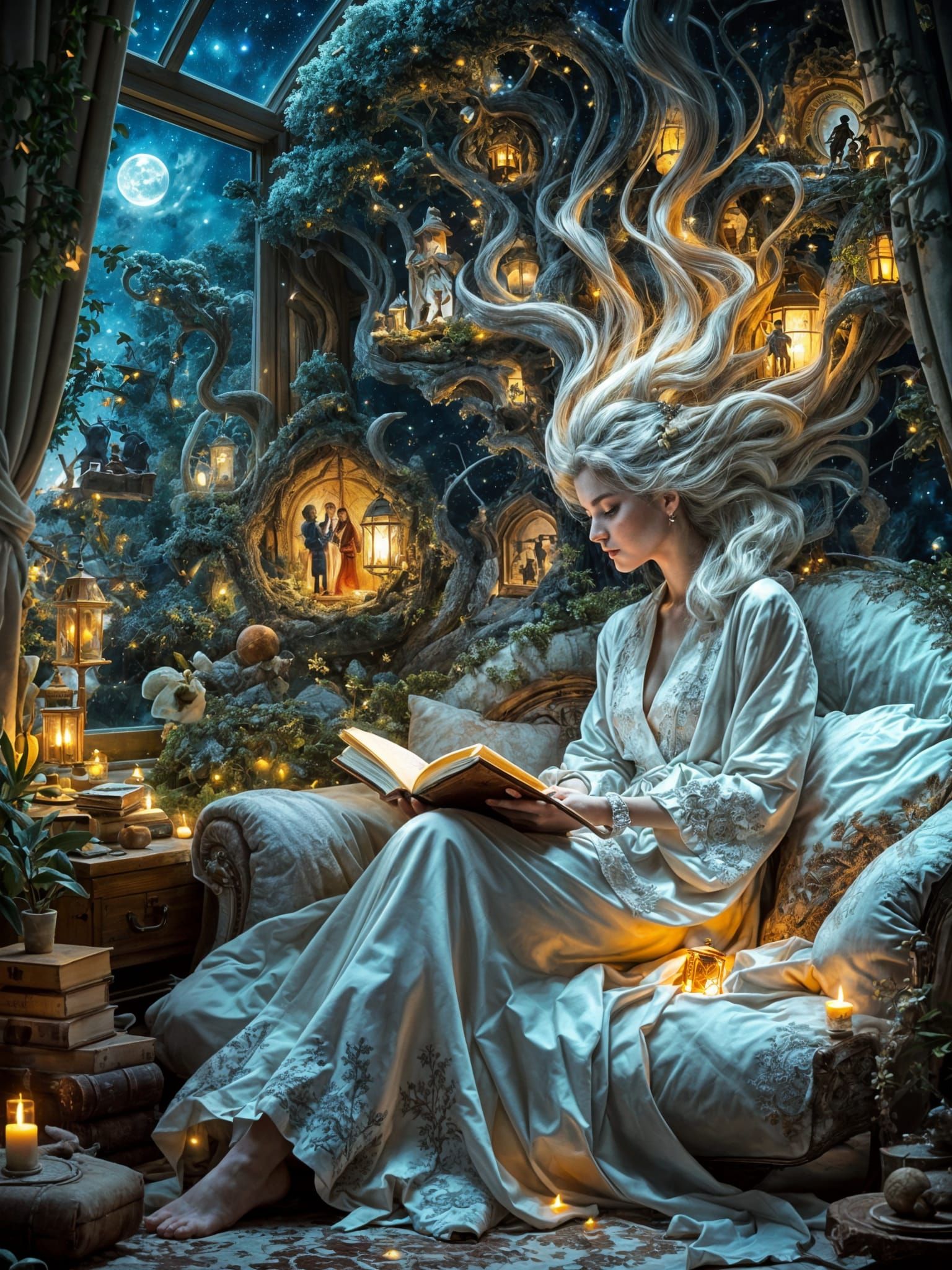 Reading Opens The Mind  by @hrodebaiart