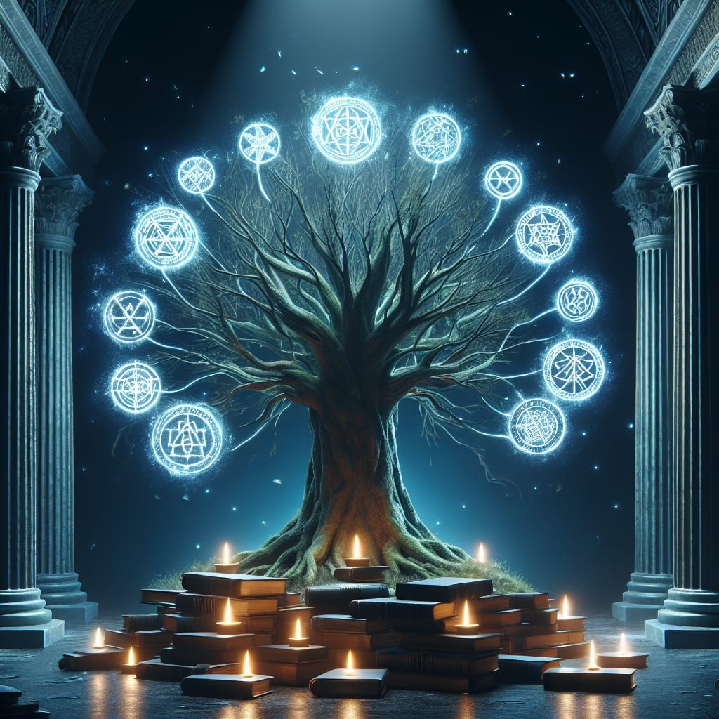 Yggdrasil: Norse Tree of Life with Runes