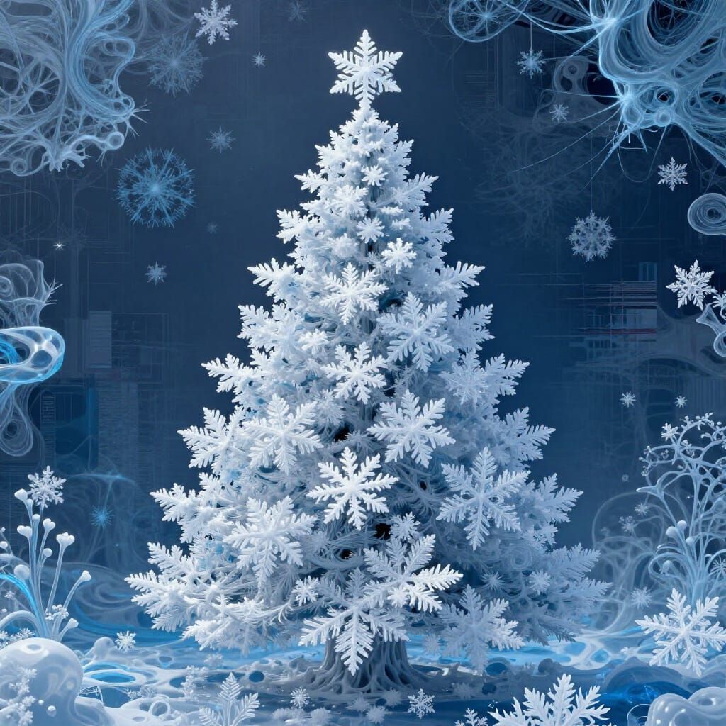 Fractal Snowflake Tree  by @Cola July 