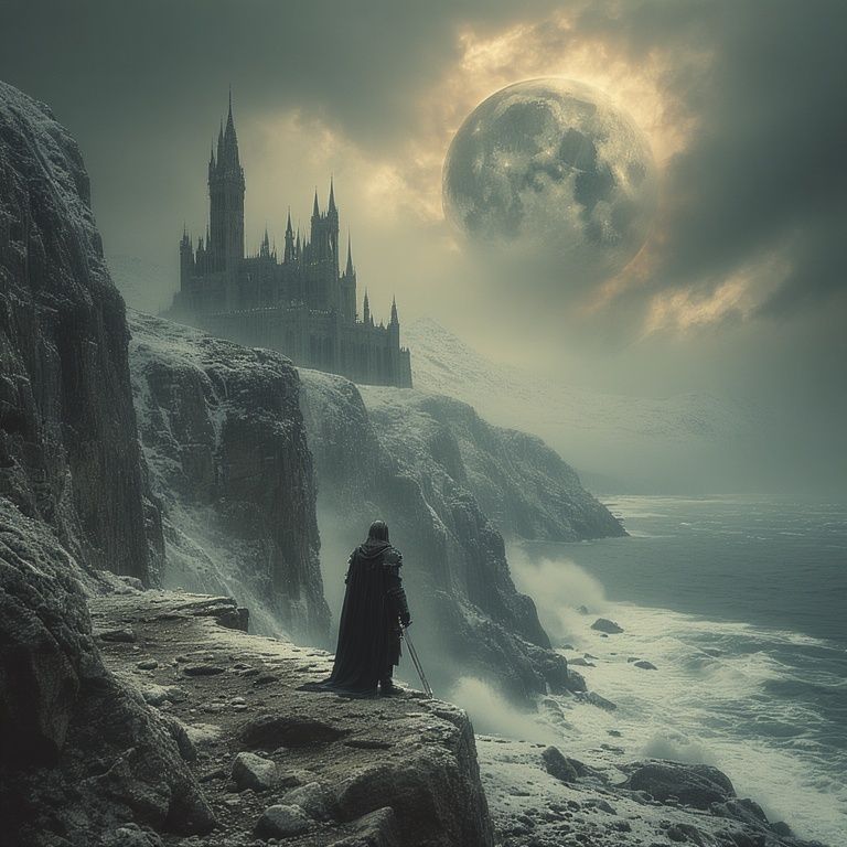 The pale light illuminates the dark on the path yet to be tr...