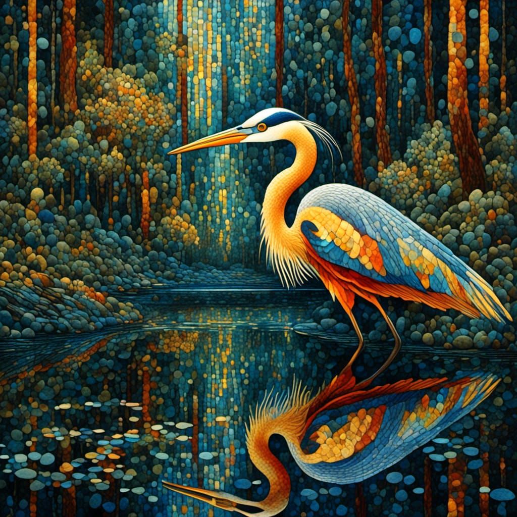 Heron Mosaic