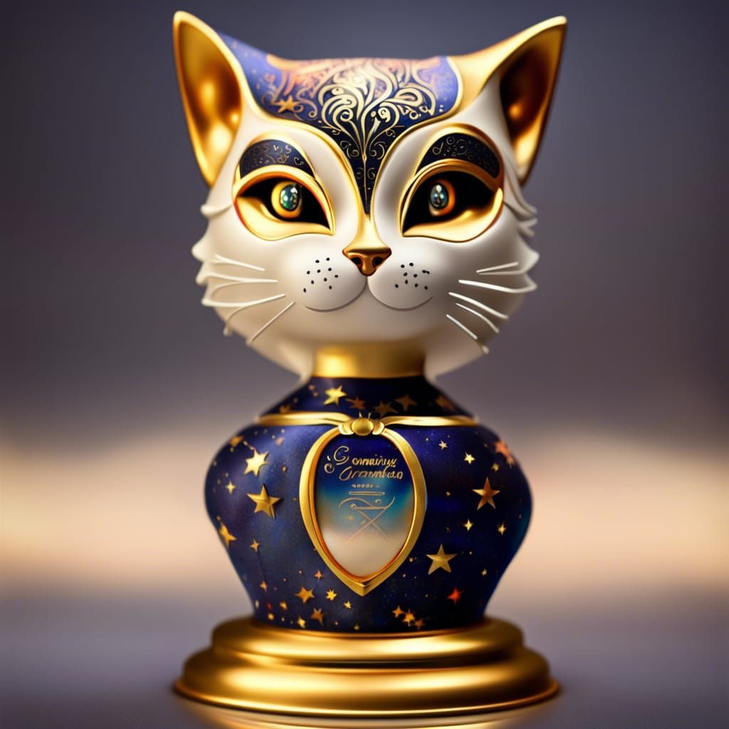 “Charming Cat” Trophy :) - AI Generated Artwork - NightCafe Creator