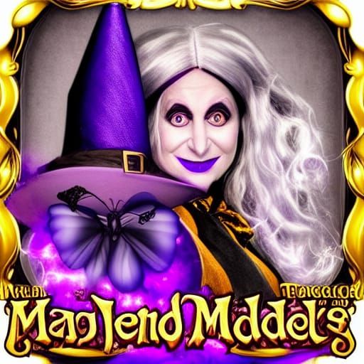 Crystal Ball and Witch Illustration