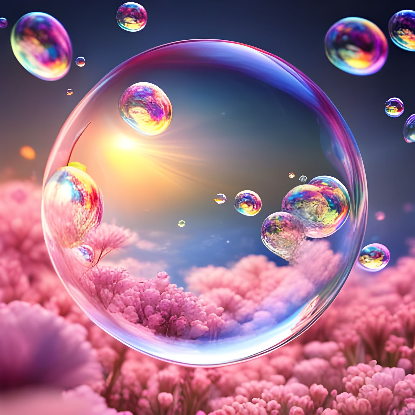 Soap bubbles - AI Generated Artwork - NightCafe Creator