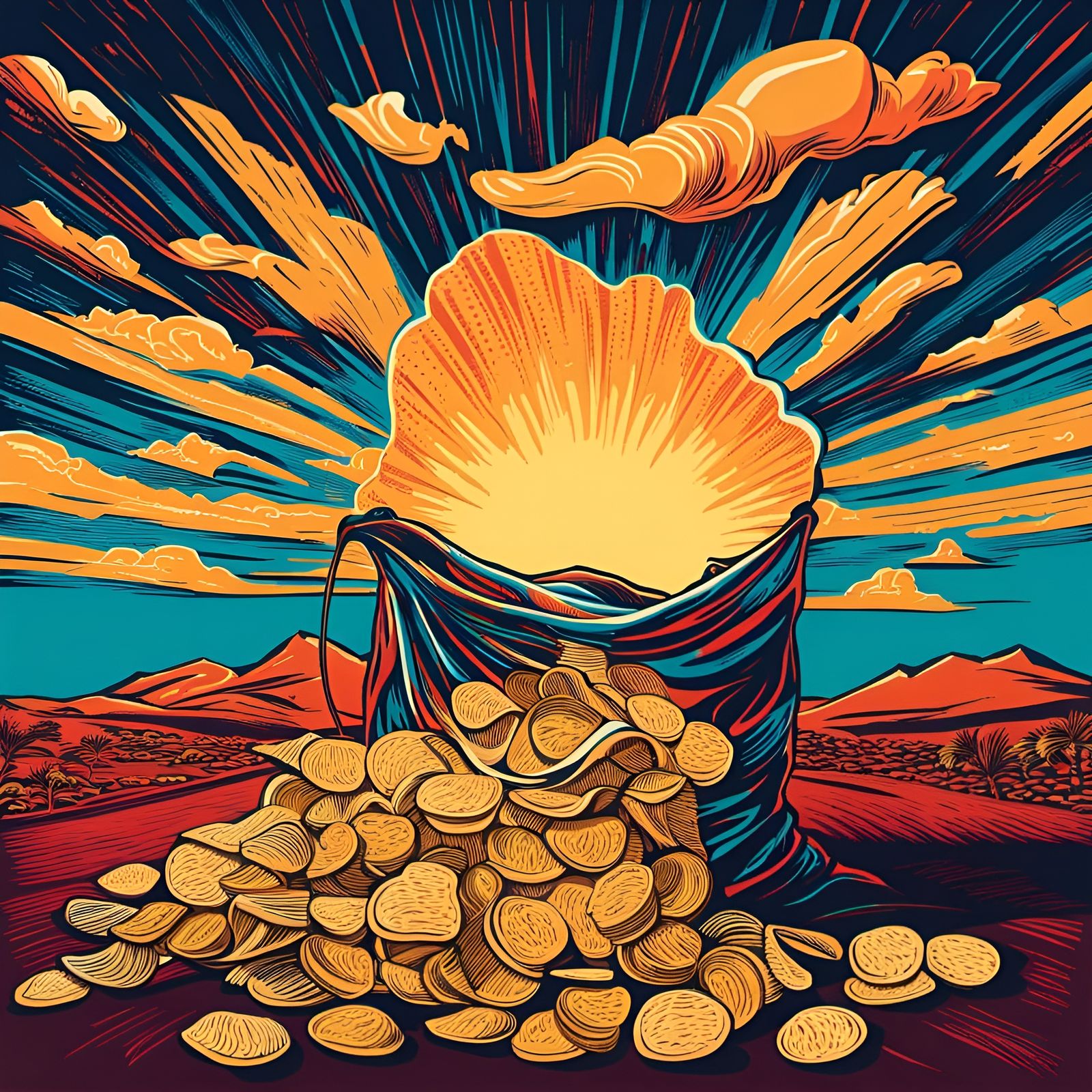 Desert Sunset Potato Chips