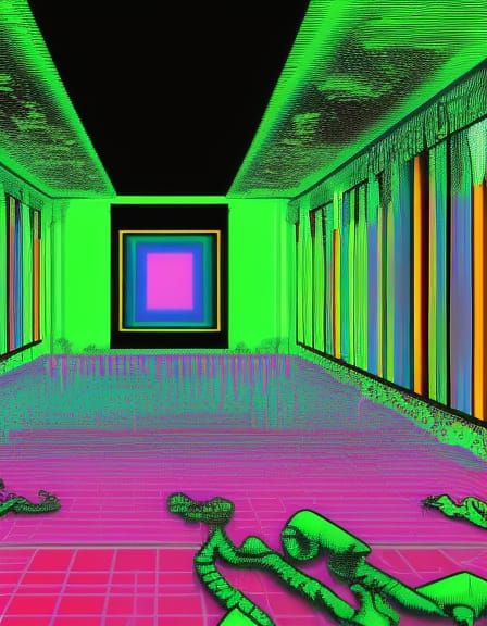 glowing neon