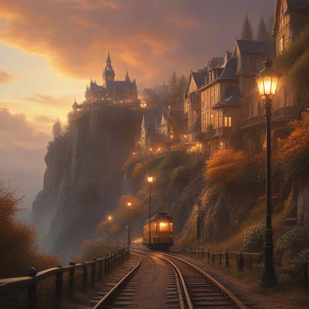 Golden Hour Fantasy in a Gothic Ravine