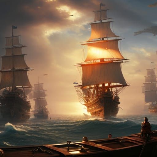 Pirate Fleet’s Ambush  by @Rezot