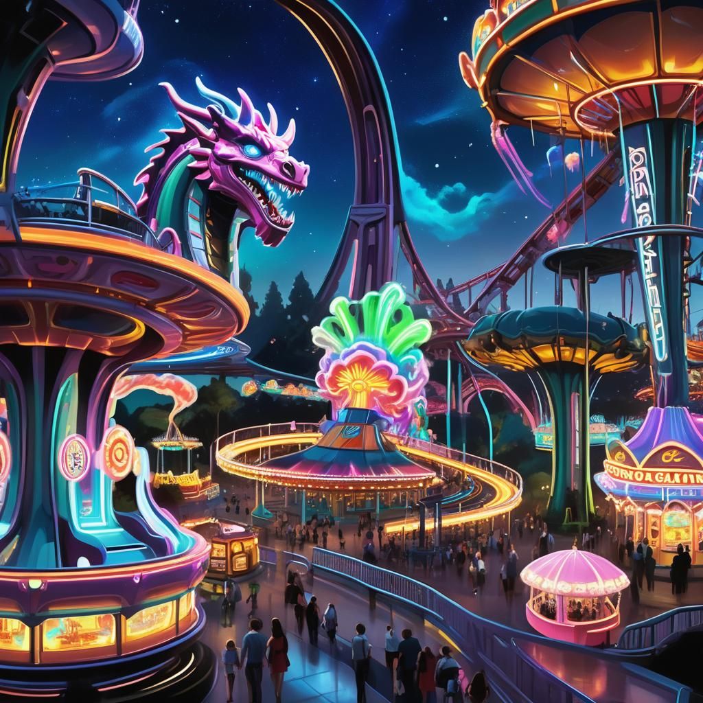 Space-age amusement park