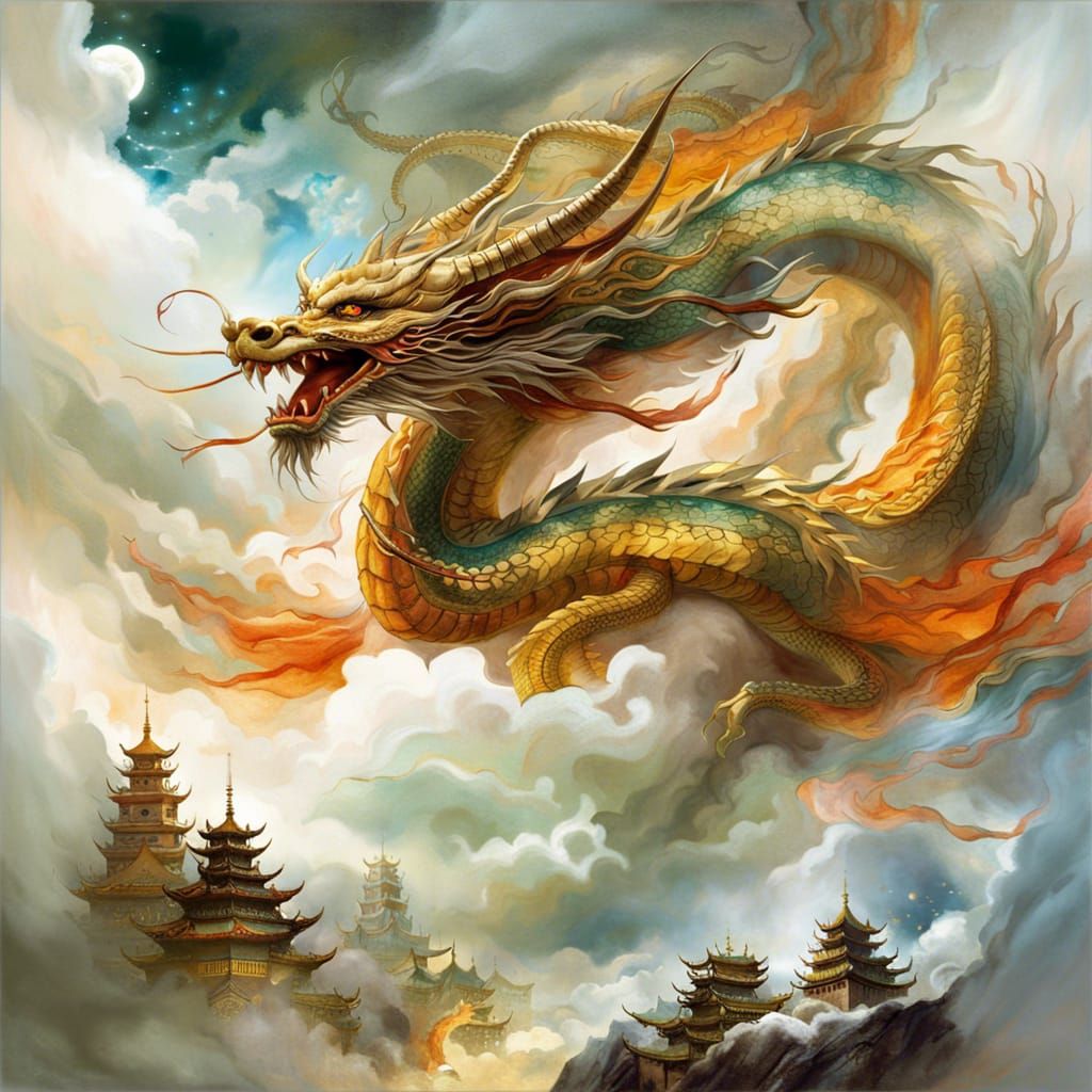 Chinese Dragon - AI Generated Artwork - NightCafe Creator