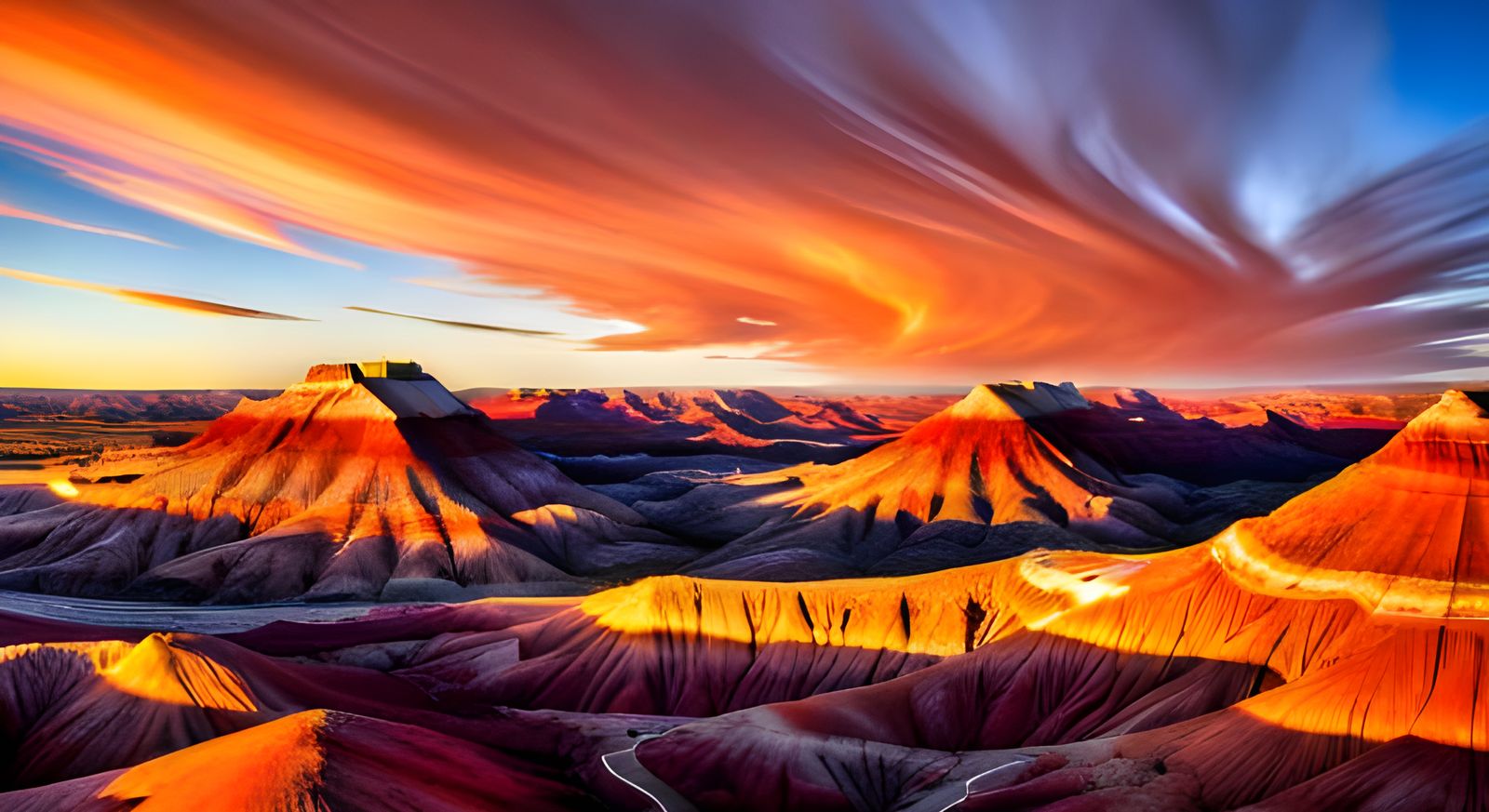 New Mexico, Desert at sunset AI Generated Artwork NightCafe Creator