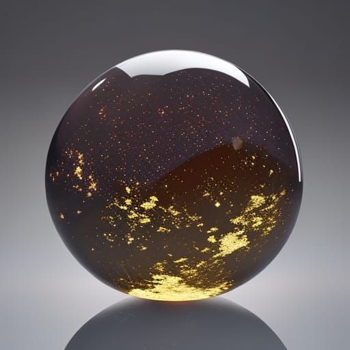 Smoky quartz crystal sphere