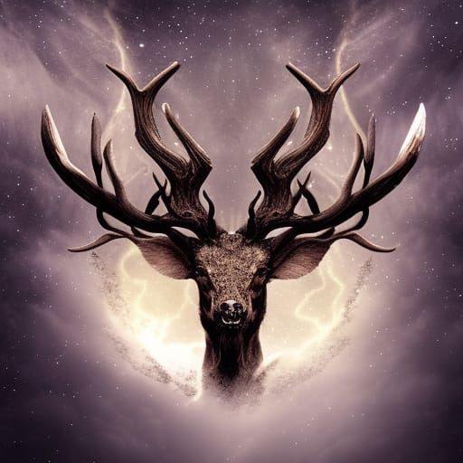 Celestial Stag - AI Generated Artwork - NightCafe Creator