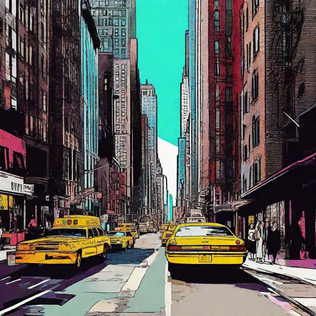 New York streets, pop art