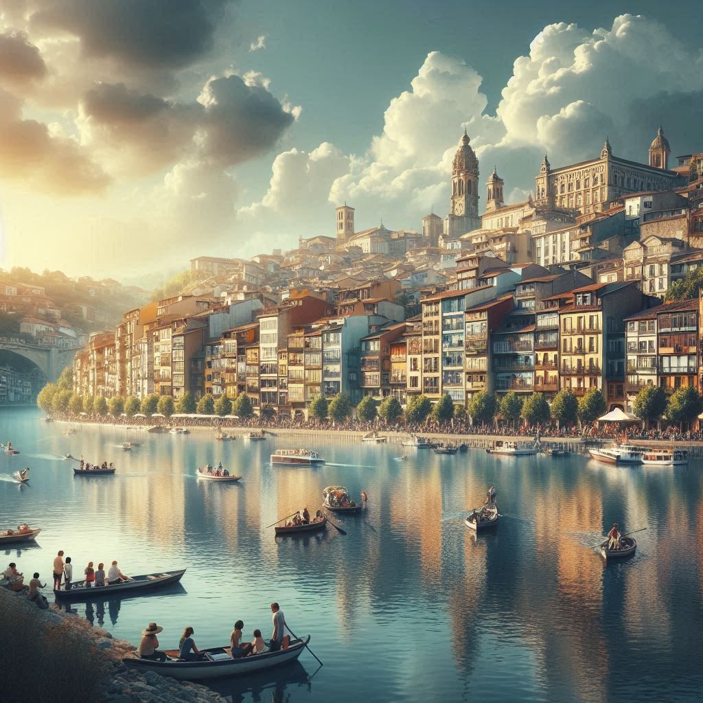 “The Timeless Tapestry of Riverside Life”