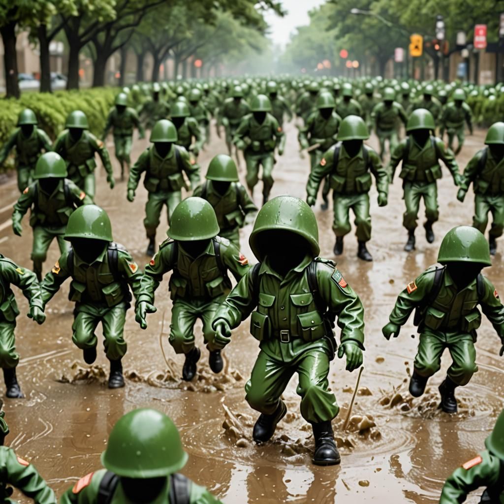 Army marching - AI Generated Artwork - NightCafe Creator