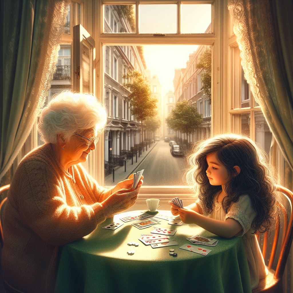 My grandma is the one who taught me how to play cards...  by @Lia