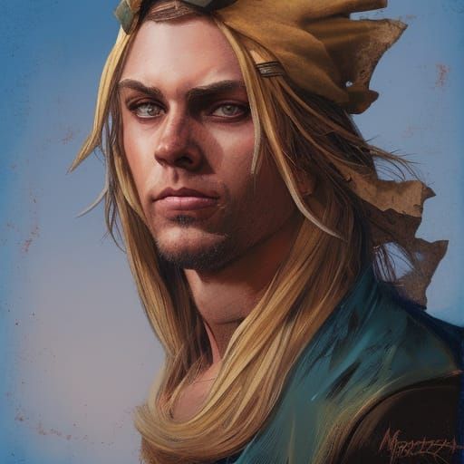 Johnny Joestar, head and shoulders portrait, 8k resolution c...
