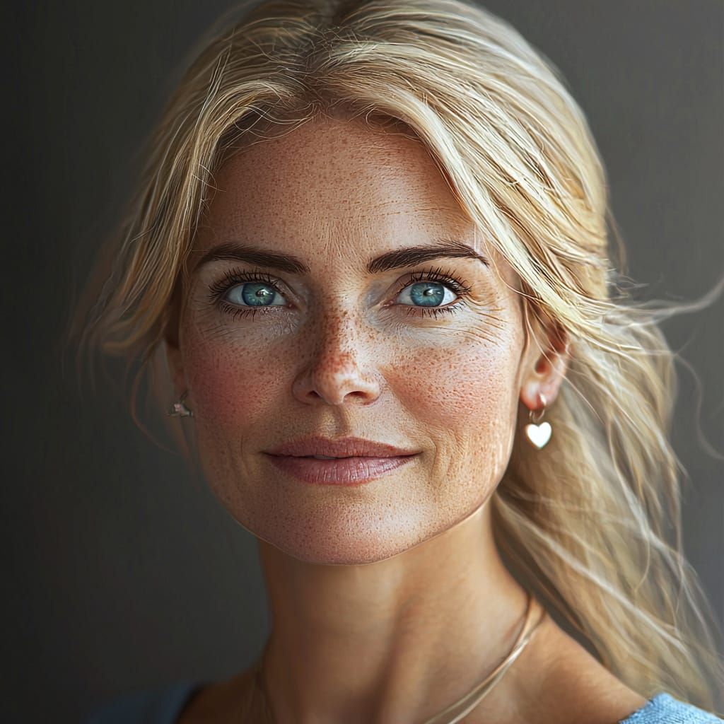 Photoreal portrait of a nice woman