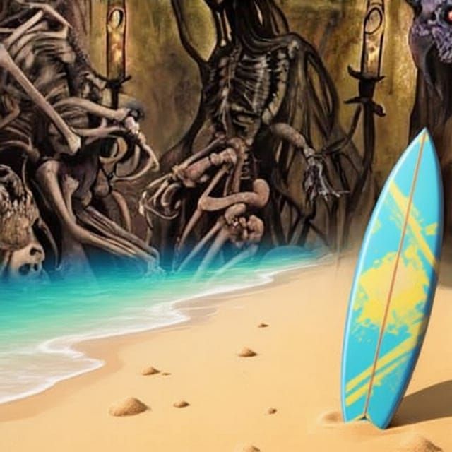 Surreal Eye with Limbs in Bosch Style Room