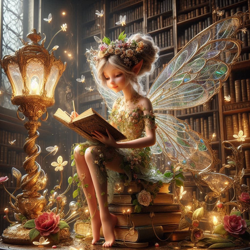 Fae girl studying for midterms