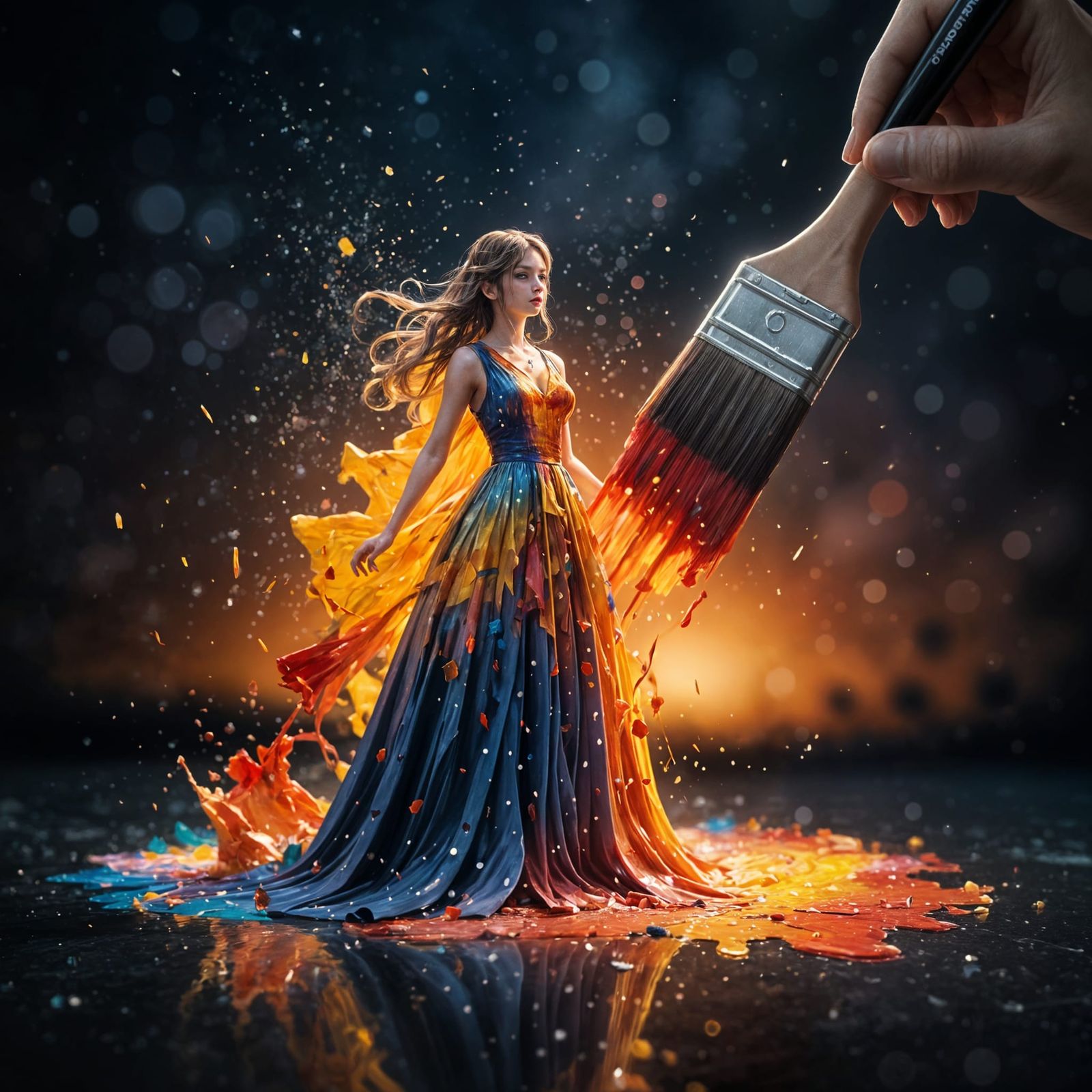 The Painted Gown  by @Valmond Teng