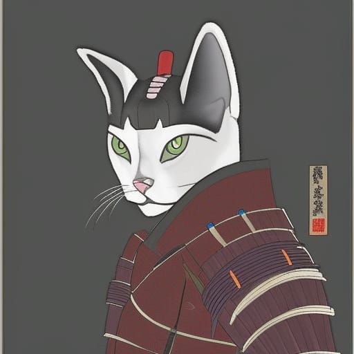 ronin cat - AI Generated Artwork - NightCafe Creator