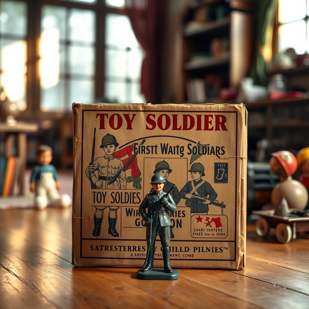 une boîte de figurines d’action de soldats des années 1930  by @CB
