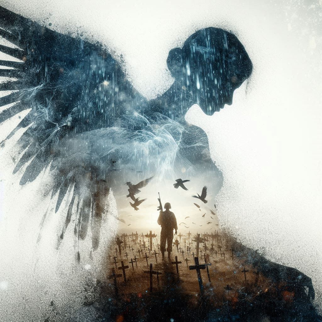 double exposure beautiful fantasy portrait landscape..