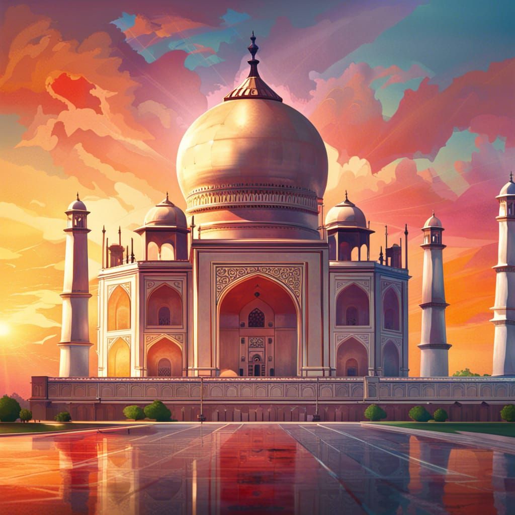  Taj Mahal at sunrise  by @Daydreaming and chocolate